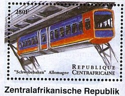 Schwebebahnmarke Zentralafrika 2000